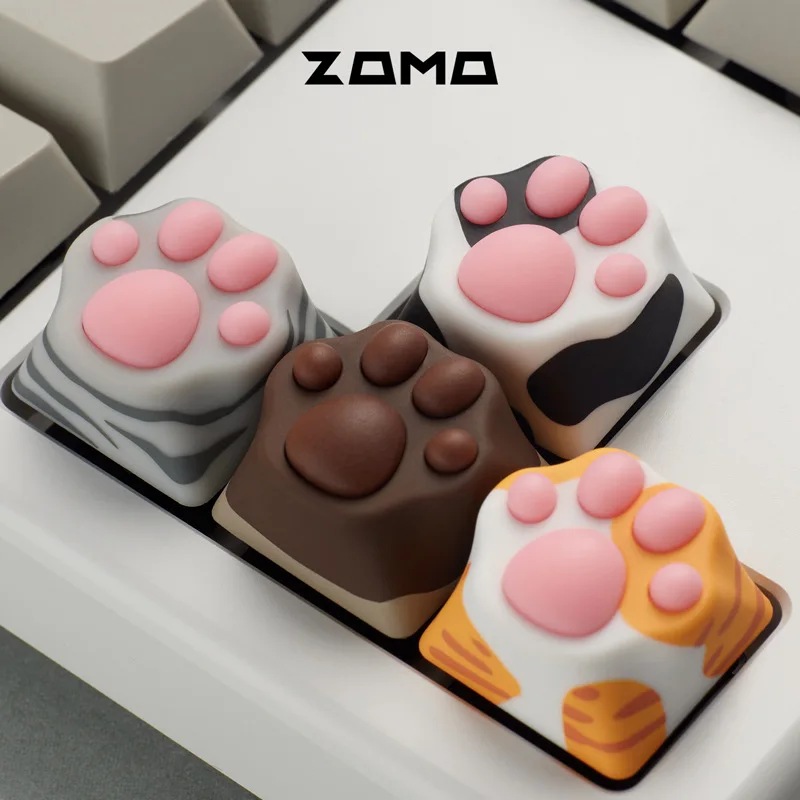 Колпачки для клавиш Zomo с милым котом и когтями Необычные трендовые