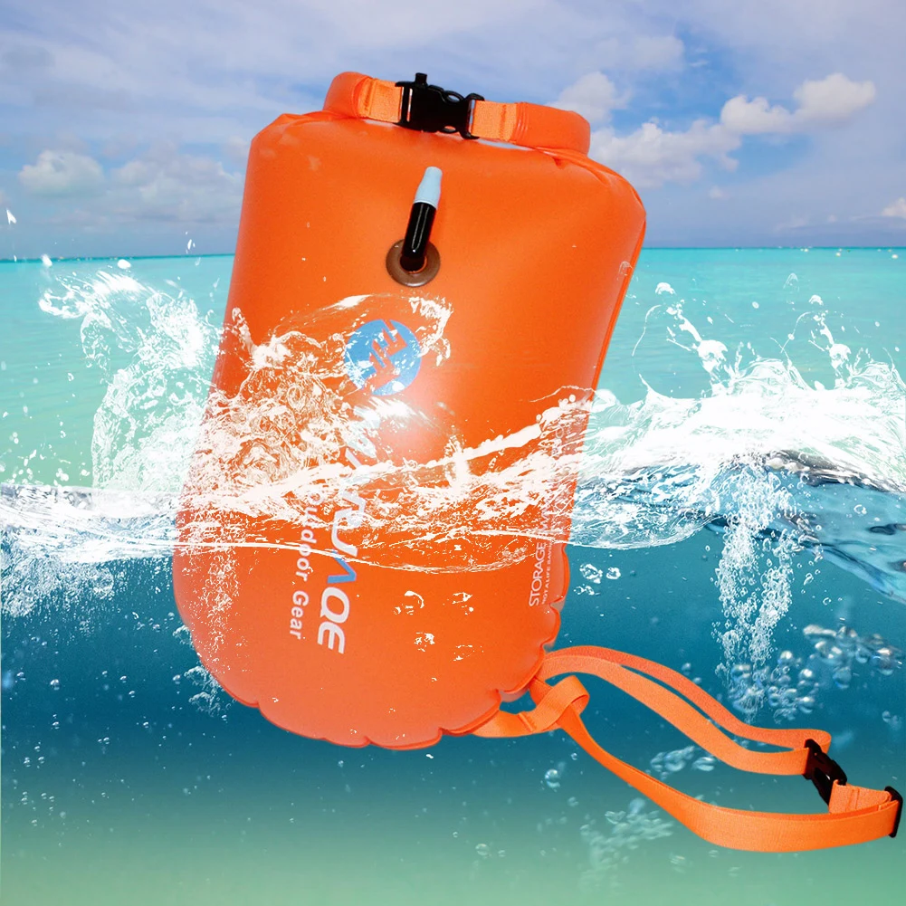 

20L Waterproof Dry Bags PVC Inflatable Water Floating Bag with Belt 12KG Buoyancy Lightweight for Boating Kayaking