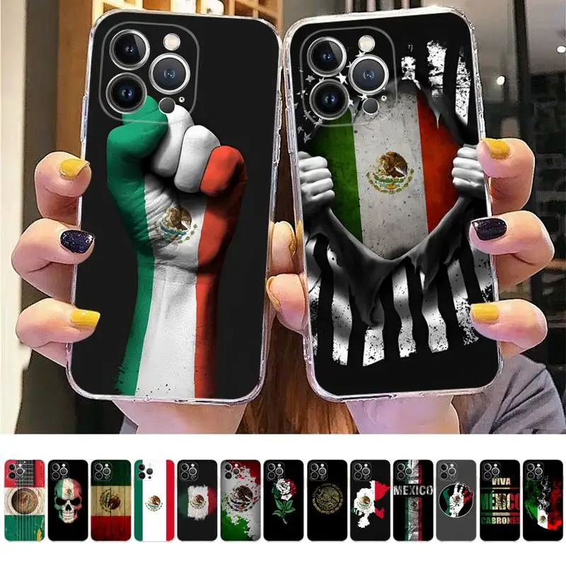 

Mexico Flag Phone Case For iPhone 14 13 12 Mini 11 Pro XS Max X XR SE 6 7 8 Plus Soft Silicone Cover