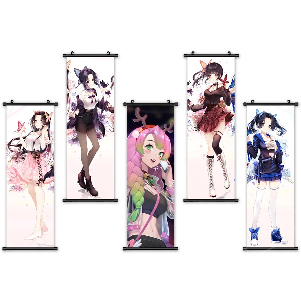 

Demon Slayer Poster Canvas Painting Home Decor Kimetsu No Yaiba Modern Animation Prints Wall Art No Frame Living Room Pictures