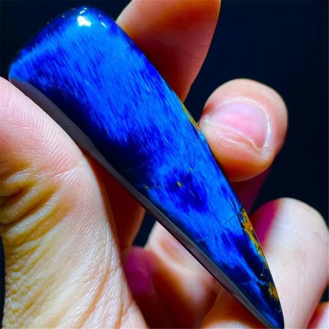 

Природный синий пьестерситный фотоэлемент для женщин и мужчин, подарок рейки, кристалл 62x19x9 мм, бусины, драгоценный камень в Намибии AAAAA