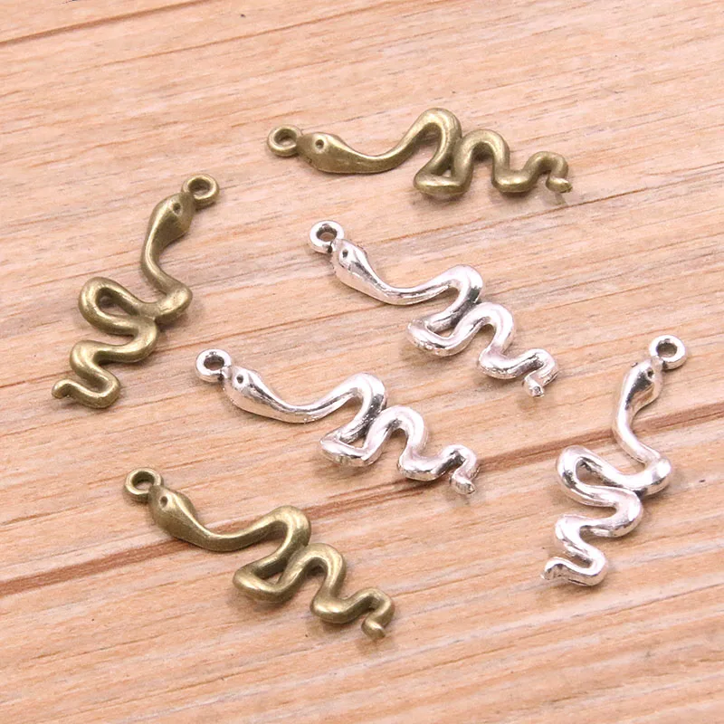 40 шт., подвески в виде змеи, 10 х28 мм | AliExpress