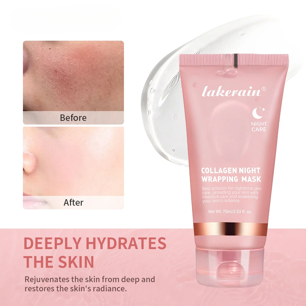 Коллагеновая оберточная ночная маска 75 мл осветляющая Корейская для лица