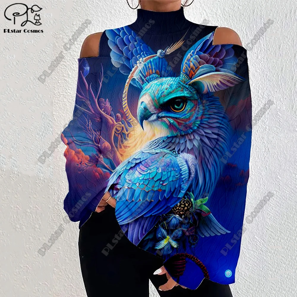 3D печать животных серия Дракон и Феникс узор женские рукава фонарики с открытыми