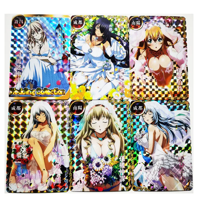 

18pcs/set Ikkitousen Wedding Dress Sexy Girl Toys Hobbies Hobby Collectibles Game Anime Collection Cards