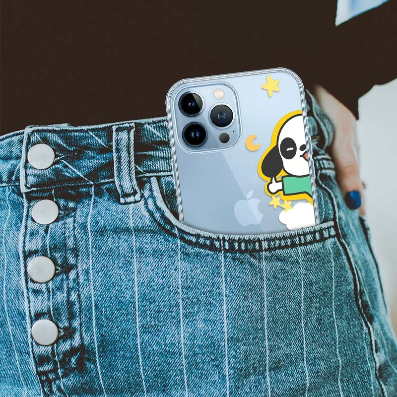 Чехол kawaii С жирафом для телефона iPhone 15 14 13 Pro Max Mini XR XSMax 7 8 Plus SE прозрачный мягкий