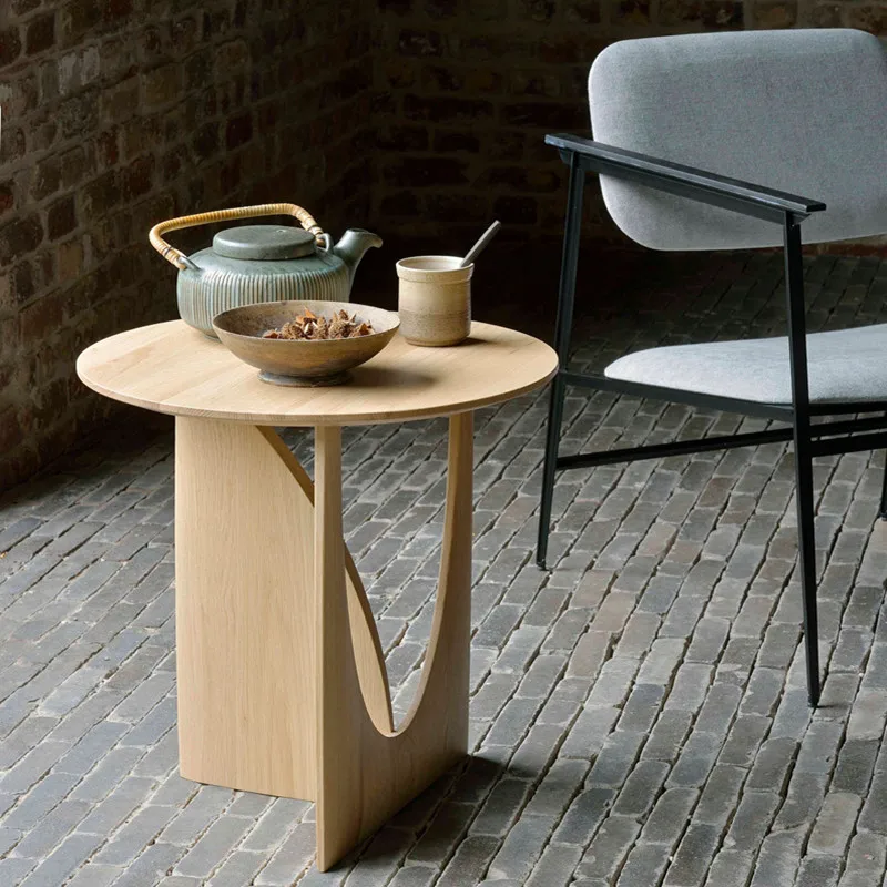 

Круглый прикроватный столик, журнальные столики, боковые маленькие деревянные Угловые журнальные столики, декоративные столы, мебель для гостиной YQ50CT
