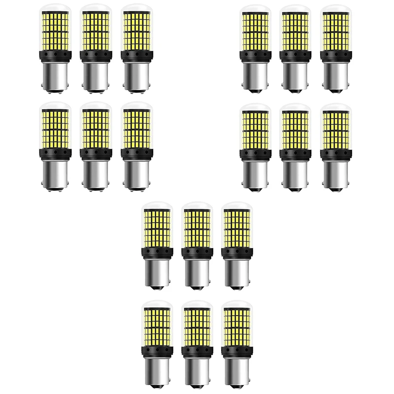 

6Pcs High Bright LED Bulbs 144Smd Canbus Lamp Reverse Turn Signal