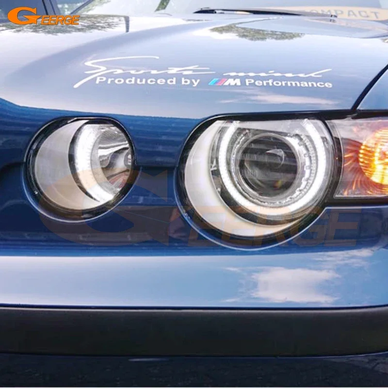 Фото Для BMW 3 серии E46 Compact 2001 2002 2003 2004 2005 ультра яркие A/W Switchback DRL указатель поворота светодиодные кольца ангельских глаз Halo №1