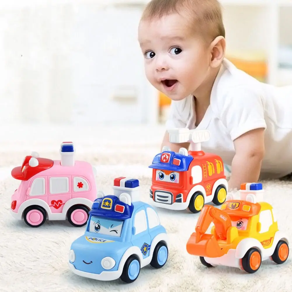 Креативная полицейская машина Press and Go Car Игрушечный пожарный автомобиль Push Cars Pull