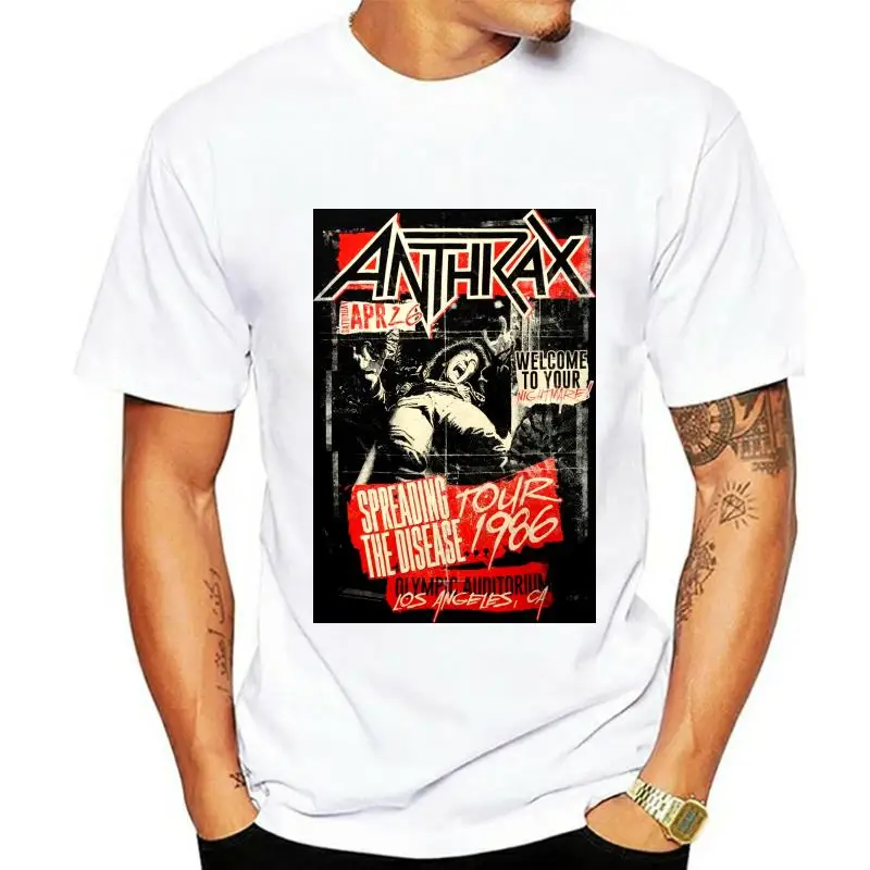 

Мужская черная футболка Anthrax, новая модель