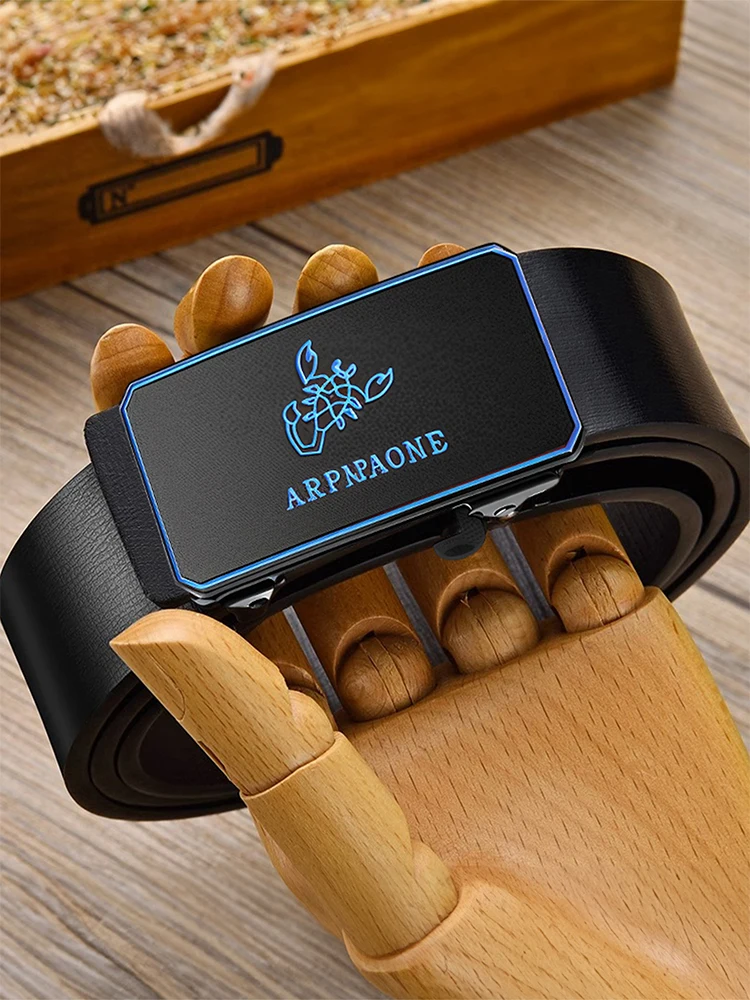 Мужские джинсы с автоматической пряжкой 12 созвездий из ПУ кожи