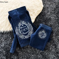 juicy apple tracksuit womens casual suits spring autumn outdoor velvet woman tracksuits hooded collar jogging sportswear suit
