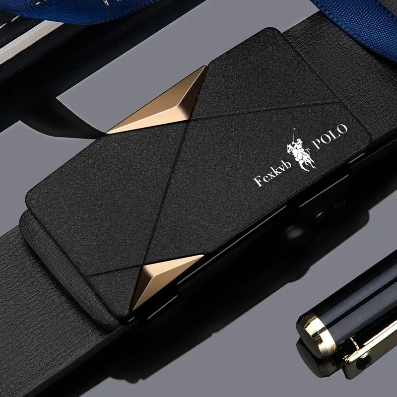 

Men's Leather Automatic Buckle Pants Young Fashion Casual Business Belt