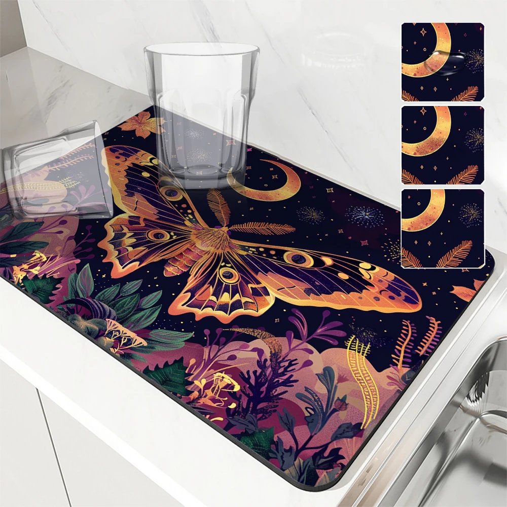 Диатомные сливные прокладки для кухни бабочки луна впитывающие миски столовая