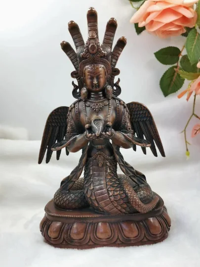 

10-дюймовая ретро-Статуэтка bodhisattva из Непала для медитации
