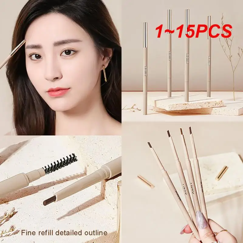 

1~15PCS 2023 NEW Double-end Eyebrow Pencil Natural Waterproof Long-lasting Easy Ware Eyebrow Pen Sweat-proof No Smudge Brow