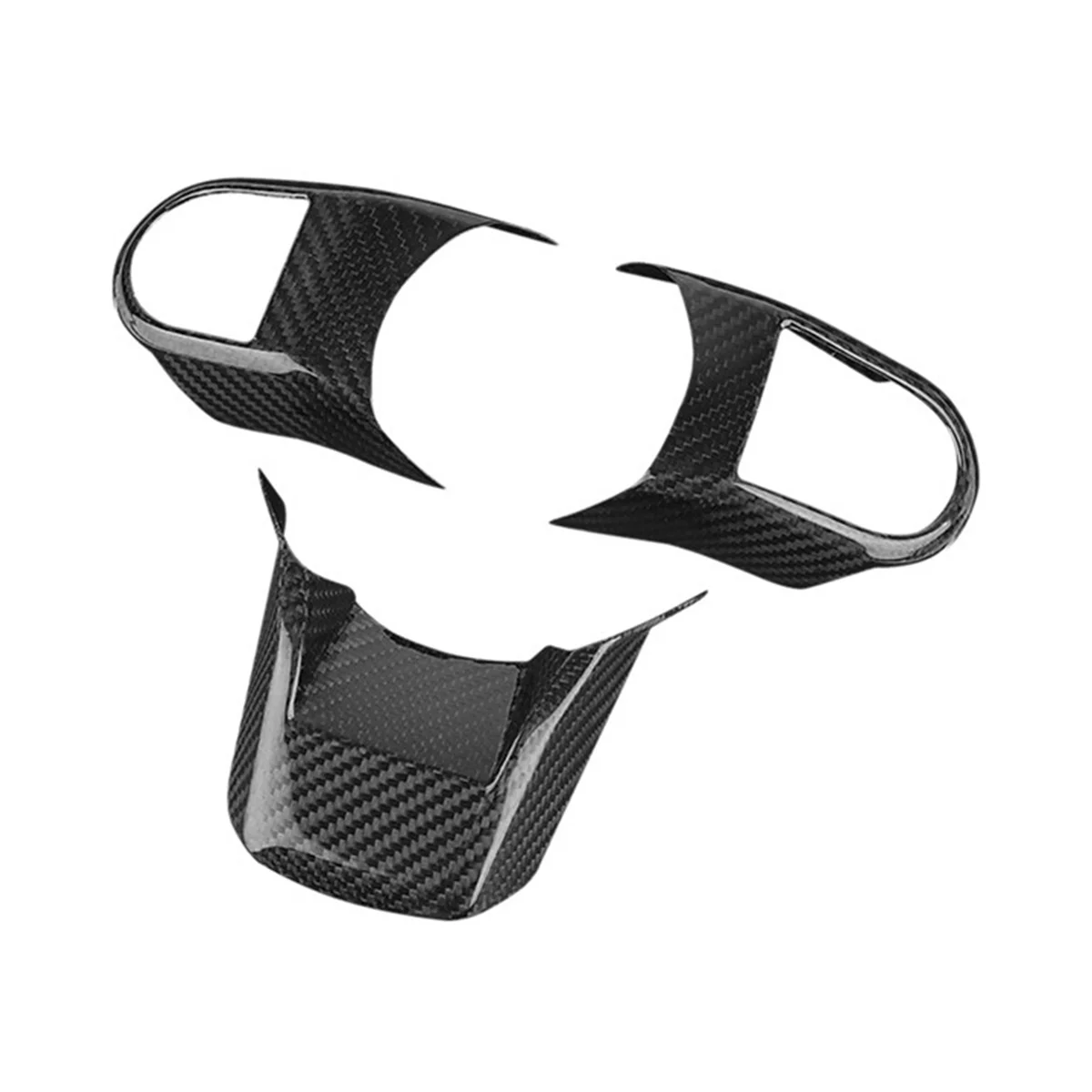 

3Pcs Car Carbon Fiber Steering Wheel Panel Cover Trim Decoration Frame Sticker for F55 F56 F57 2021 2022
