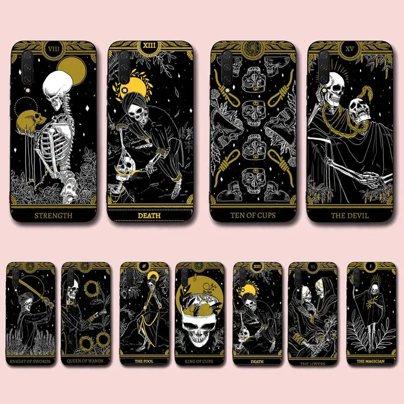 

Death Tarot Cards Phone Case for Xiaomi mi 5 6 8 9 10 lite pro SE Mix 2s 3 F1 Max2 3
