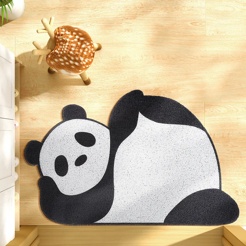 

New Cartoon Animal Kawaii Rug Anti Slip Door Mats Silk Ring Floor Mat Bathroom Non-slip Quick Drying Rugs for Bedroom Room Decor