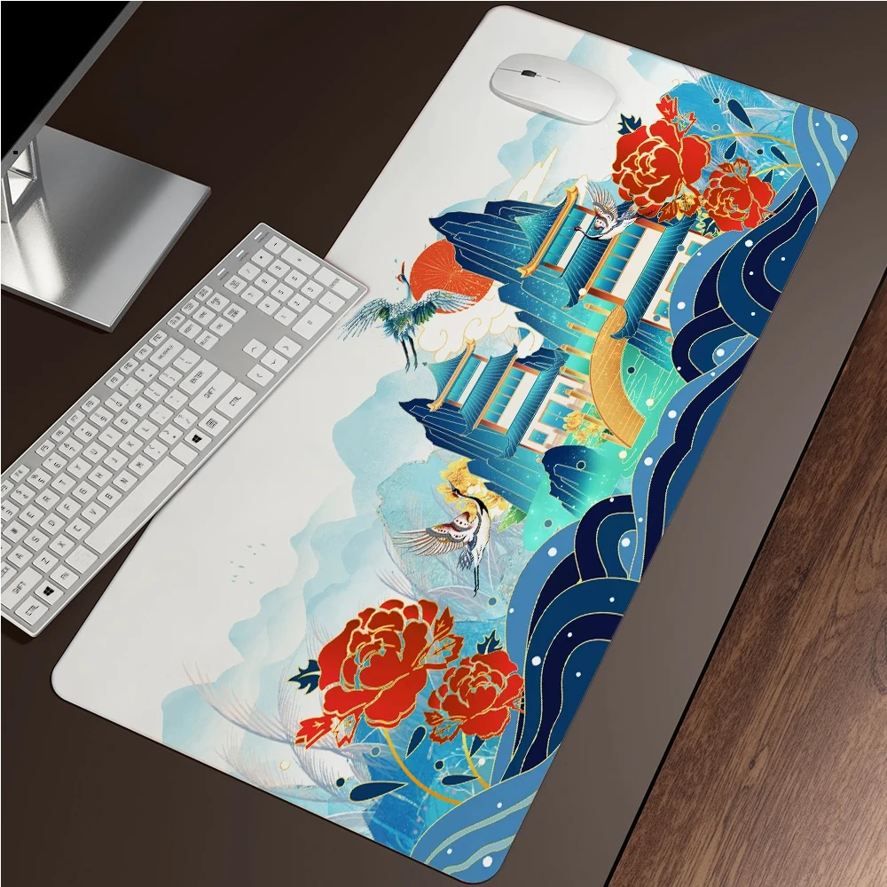 

Chinese Style Mouse Pad Oversized XXL National Tide Game Desk Pad Computer Pad Keyboard Pad Student Writing Desk Anime Mousepad