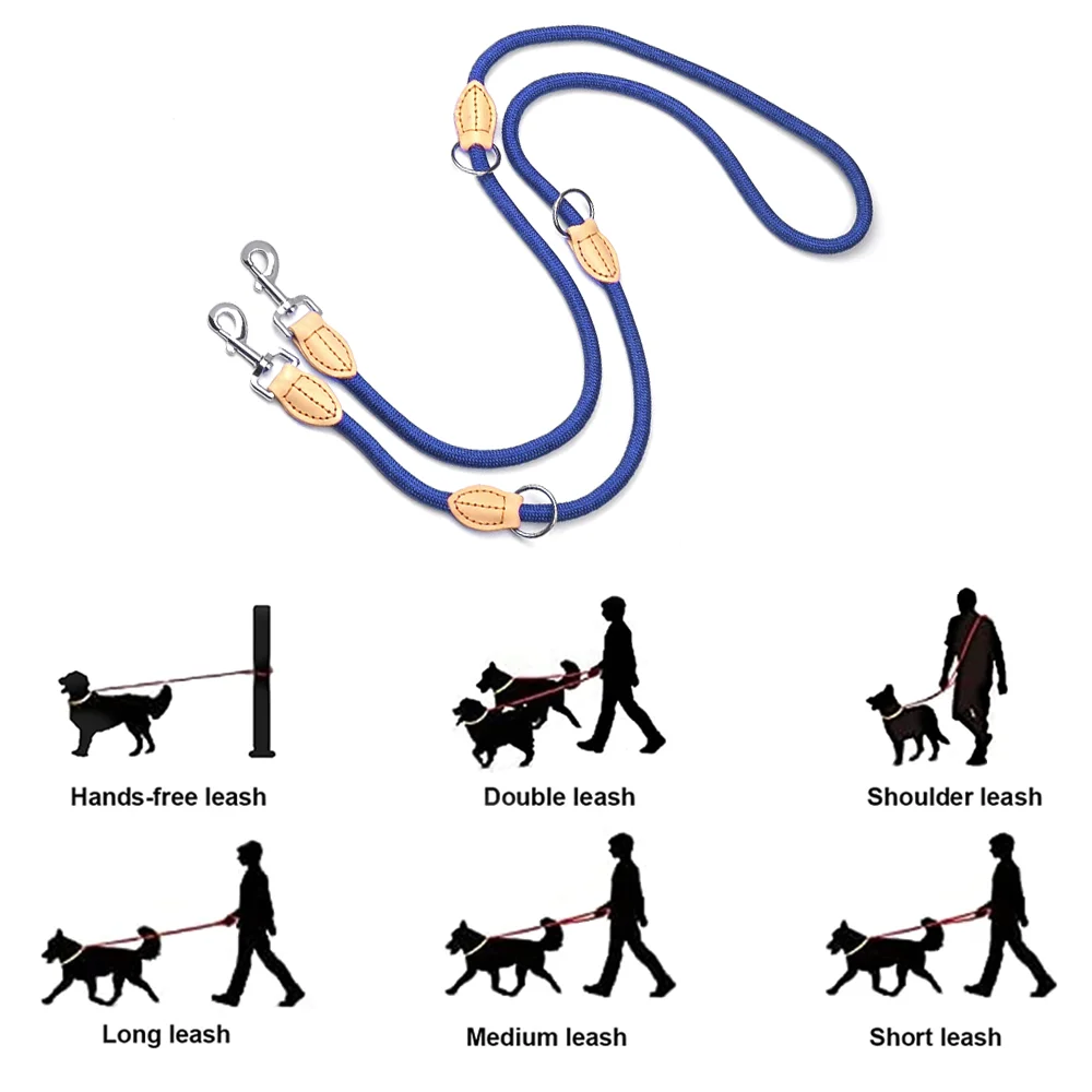 2nd Multipurpose Big Dog Double Leash Generation Medium Adju
