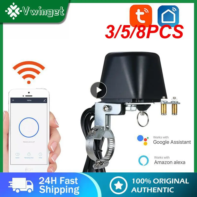 

3/5/8PCS Smart Zigbee Gas Valve Countdown Timer Water Valve Zigbee Tuya Automation Skits Smart House Water Gas Leakage Assistant