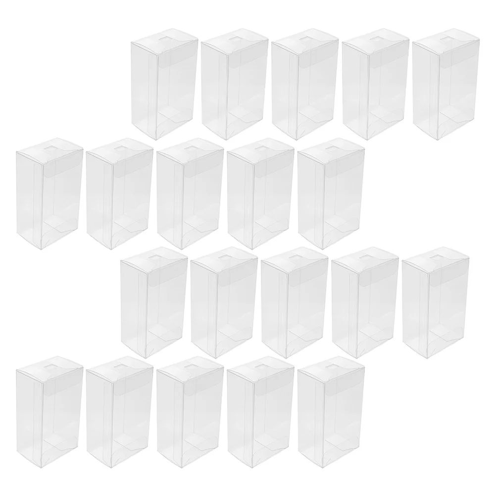 

20Pcs Transparent Candy Wrapping Boxes Portable Cookies Boxes Plastic Snacks Boxes