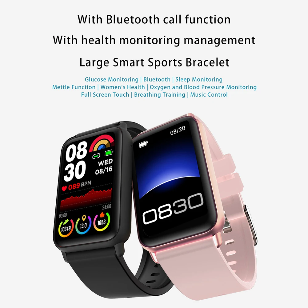 Смарт-часы T68 с пульсометром водостойкие 1 57 дюйма сенсорный экран