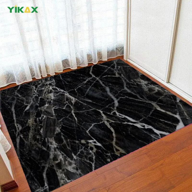 

Black White Marble Printed Rugs And Carpets For Living Room Large Floor Mat Bedroom Bath Tatami Flannel Sofa Non-Slip Home Decor