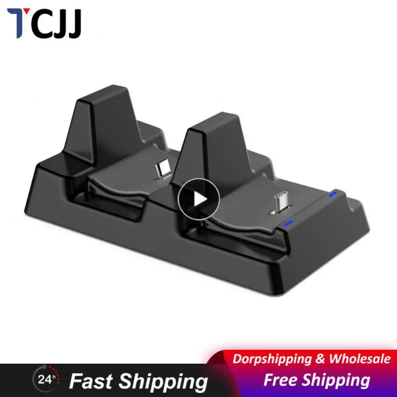 

Practical Charging Base Lightweight Wireless Controller Two Handles Charging Novel Horizontal Charger For Ps5 Convenient Cool