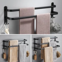 shelf aluminum organizer with hangers towel holder bathroom hanging bar toilet slippers storage rail three layer 50cm