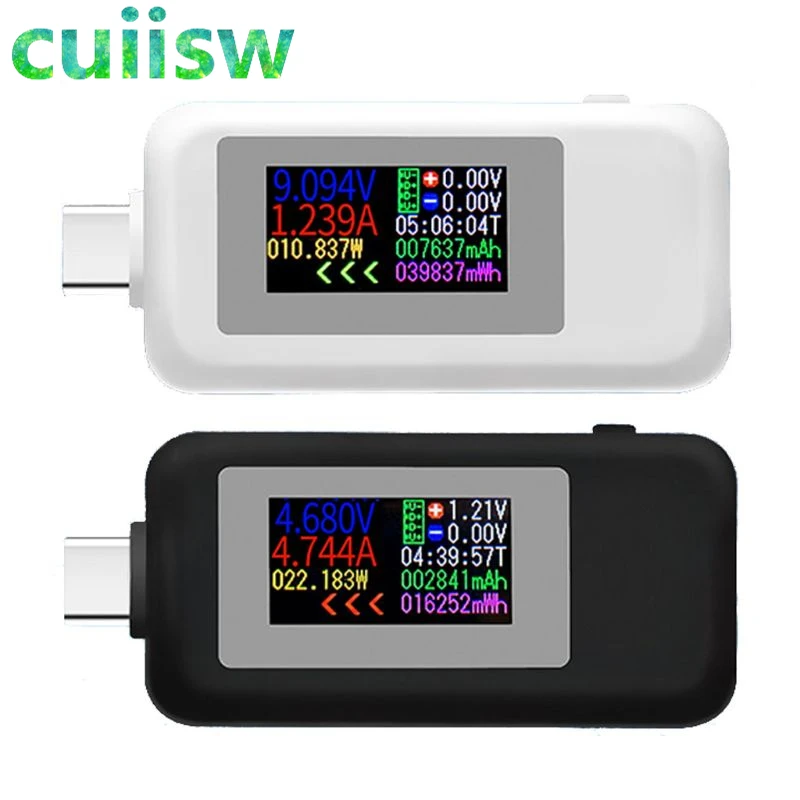 10 в 1 USB-тестер постоянного тока Type-C 4-30 измеритель напряжения таймер Амперметр