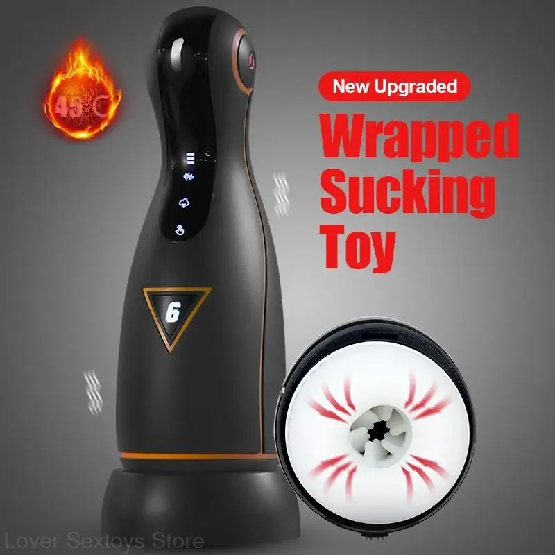 

Automatic Sucking Vibrating Heating Male Masturbators Adjustable Modes Masturbation Cup Real Vagina 18+ Adult Sex Toys For Men