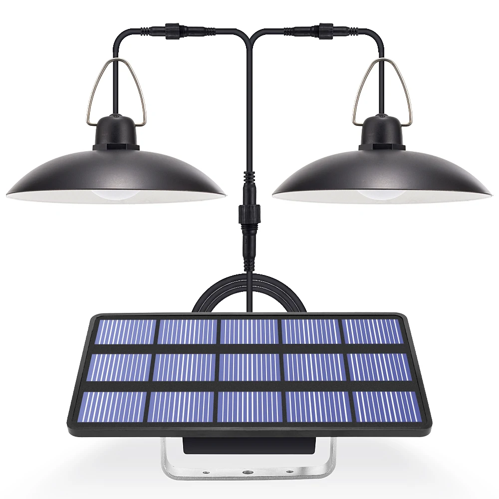 

Solar Light LED Solar Lamp With Solar Panel Hanging For Indoor Outdoor Lighting With 9.8FT Cord Sunlight Pendant Ceiling Porch
