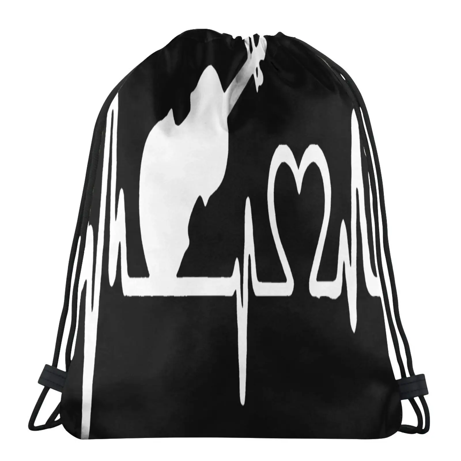 

Custom Printedviolin Heartbeat Round Bag Girls Bag Organza Bags Bag Women String Bag Backpacks Children's Fabric Bag Backpacks