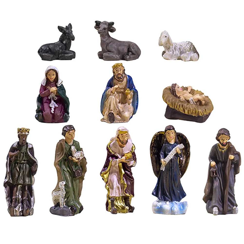 

Nativity Figurine Jesus Statue Set Catholic Christian Holy Family Miniatures People Mini Statues Miniature Sculpture Renaissance