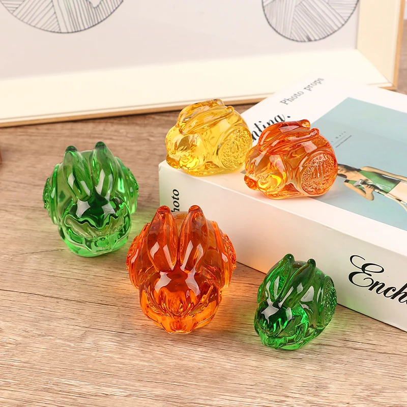 

1Pc Rabbit Easter Figurine Micro Landscape Natural Amethyst Rose Quartz Stone Carved Healing Crystal Spiritual Home Decor