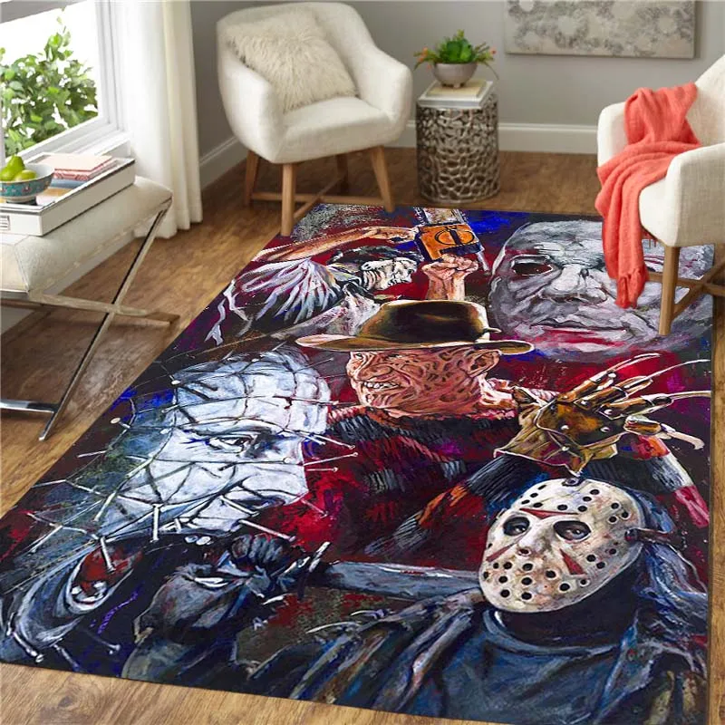 Horror Series Printed Carpet for Living Room Rugs Camping stranger things Picnic Mats Anti-Slip E-sports Rug Yoga Mat Fans gift