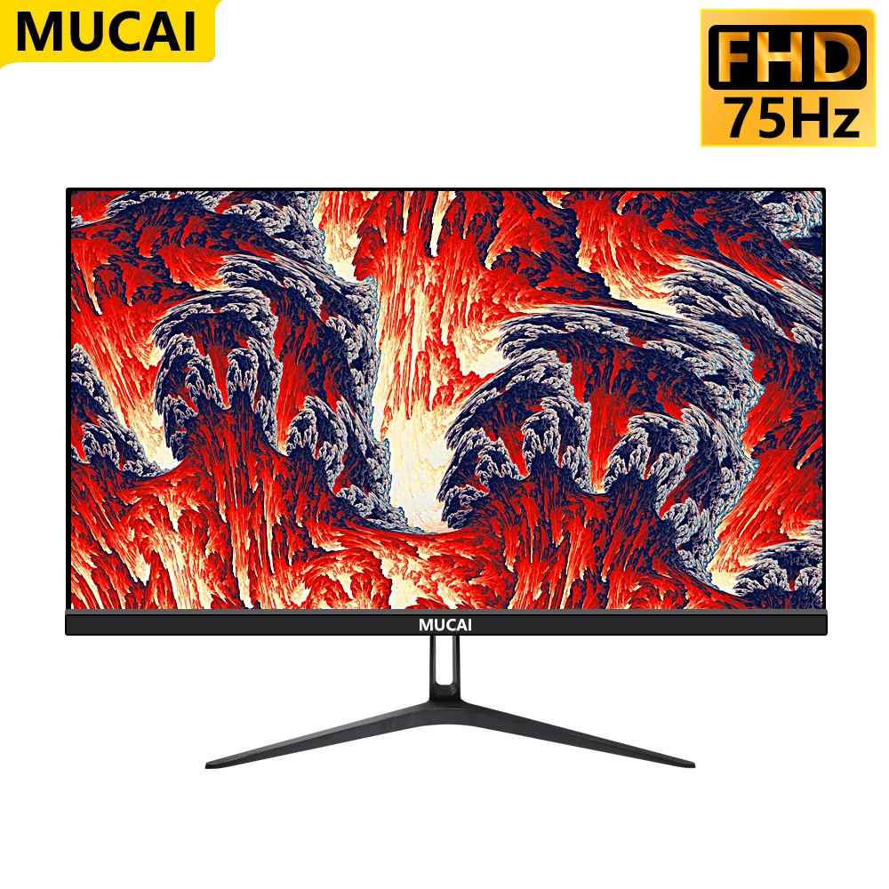 

MUCAI N270E 27 Inch Monitor 75Hz Display IPS FHD Desktop LED Gamer Computer Screen Not Curved VGA/HDMI-compatible/1920*1080