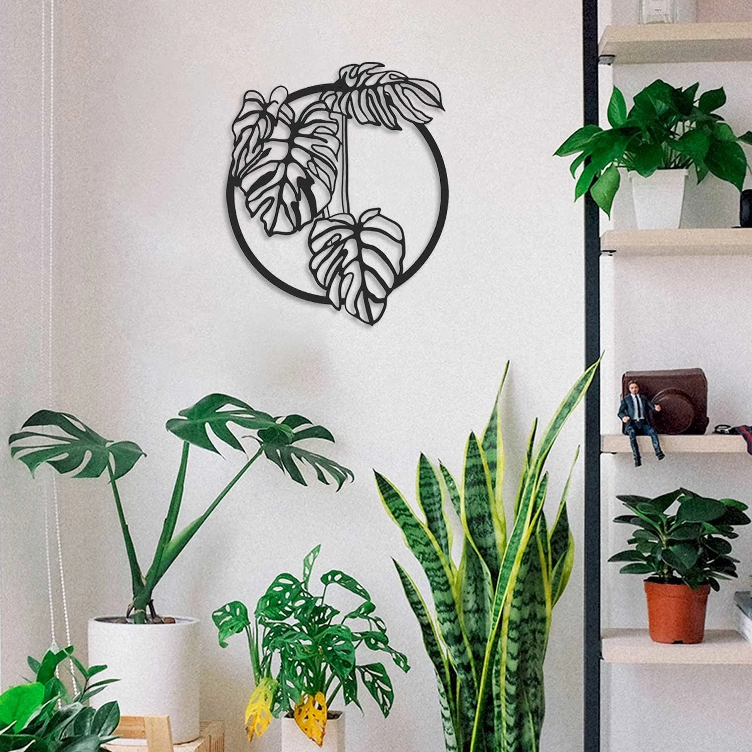 

Artepera Monstera, металлический стол с листьями, APT353, искусственная кожа, модный дизайн, хорошее качество, матовая черная краска, экологически чист...