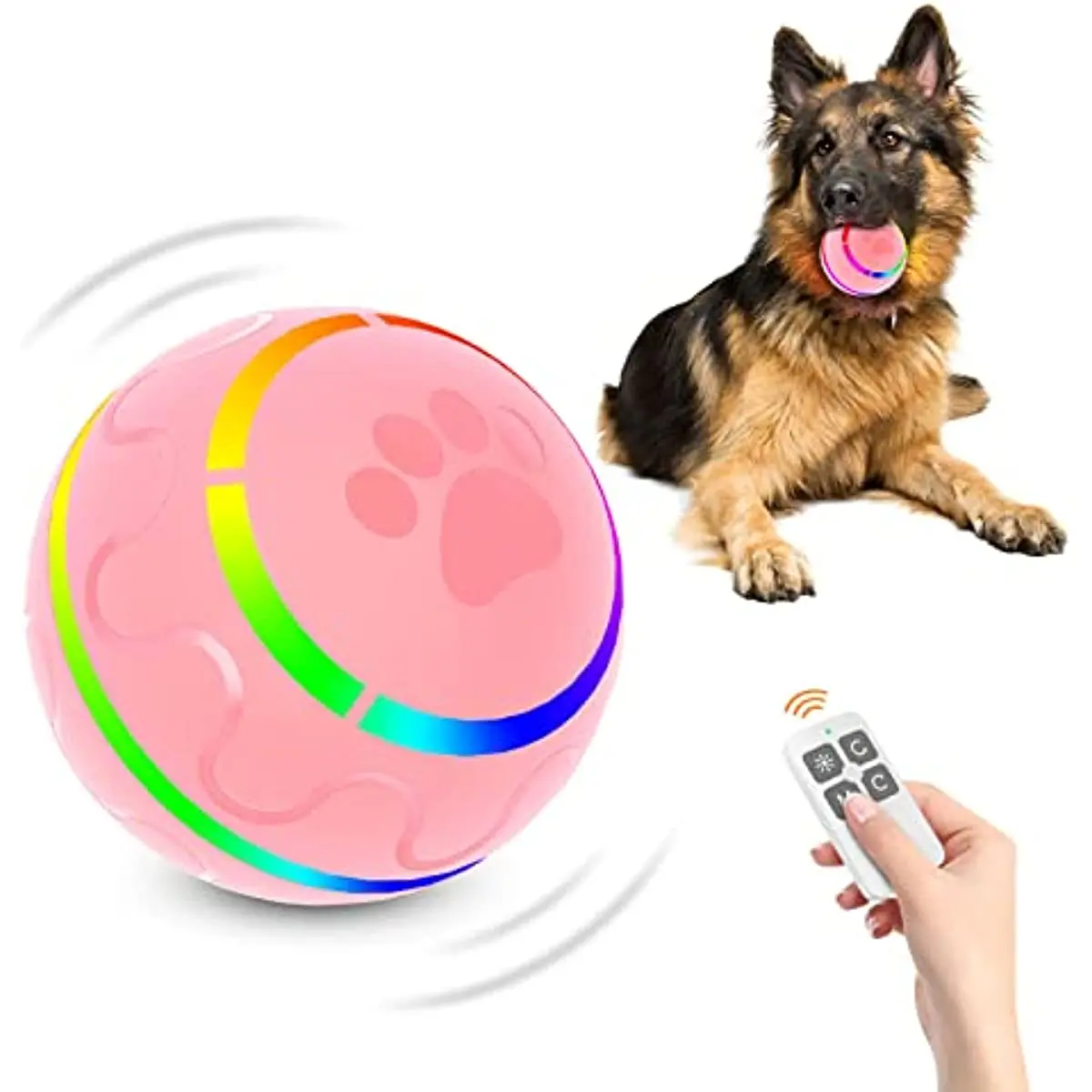 

Dog Chewers, Running Rolling Balls, Ball Smart For Time Dog Toy Hours For Control Chew Dog 4 Interactive Aggressive Balls Remote