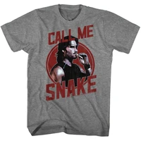 escape from new york t shirt call me snake grey tee
