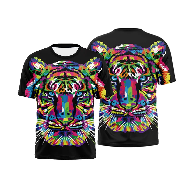 

2021 3Dprinting summer Harajuku new fashion and colorful pattern short-sleeved Tshirt o-neck casual breathable short-sleeved top