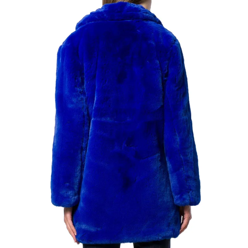 Winter Coat Women 2022 Faux Fur Jacket Female Casual Thick Warm Loose Women Clothing Solid Long Jacket Autumn Vintage Outwear