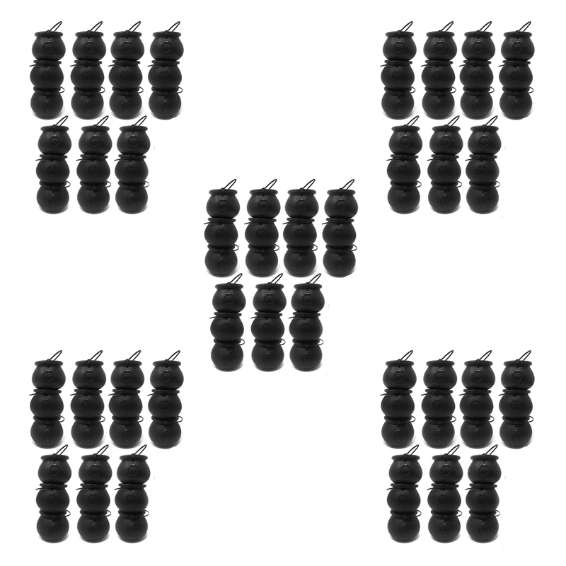 

120 Pack Plastic Black Witch Candy Bowls Cauldrons,Pot With Handle ,For Halloween, Easter, St Patrick's Day Party Favors
