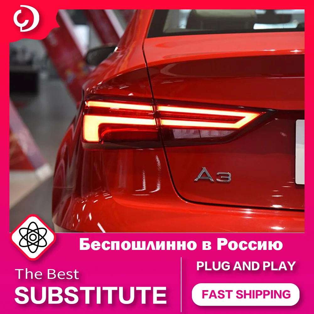 

Автостайлинг, задние фонари s для Audi A3, задсветильник Ри s 2013-2019, светодиодные задние фонари DRL, задние фонари, сигнал поворота, задний тормоз