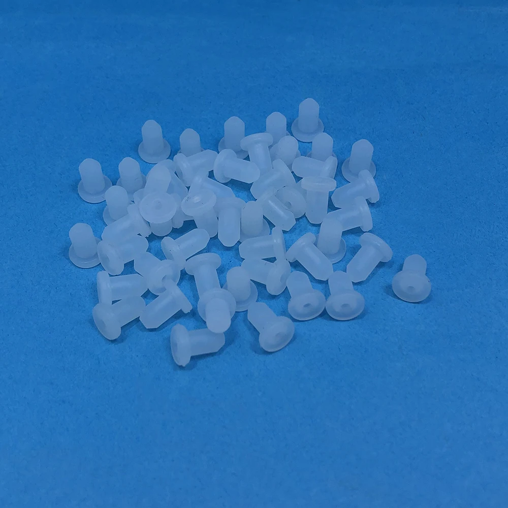 

50Pcs/lot white rubber seal silicon plug Roll Silicone Stopper for Refillable ink cartridge with Ink Hole Air hole