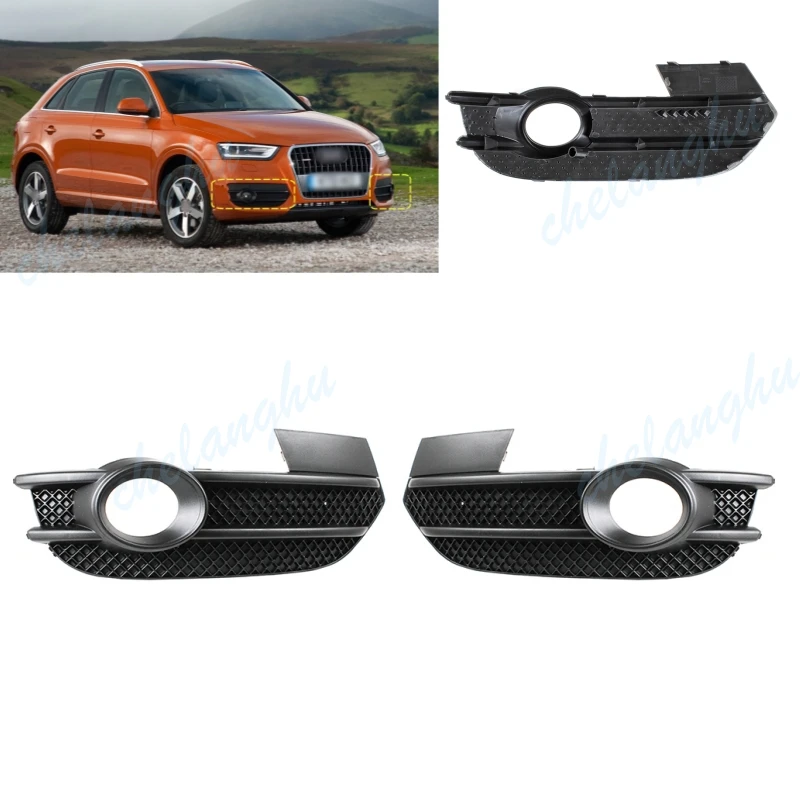 Фото Рамка противотуманной фары переднего бампера для Audi Q3 2011 2012 2013 2014, крышка противотуманной фары, решетка, автомобильный аксессуар 8U0807682A 8U0807681A №1