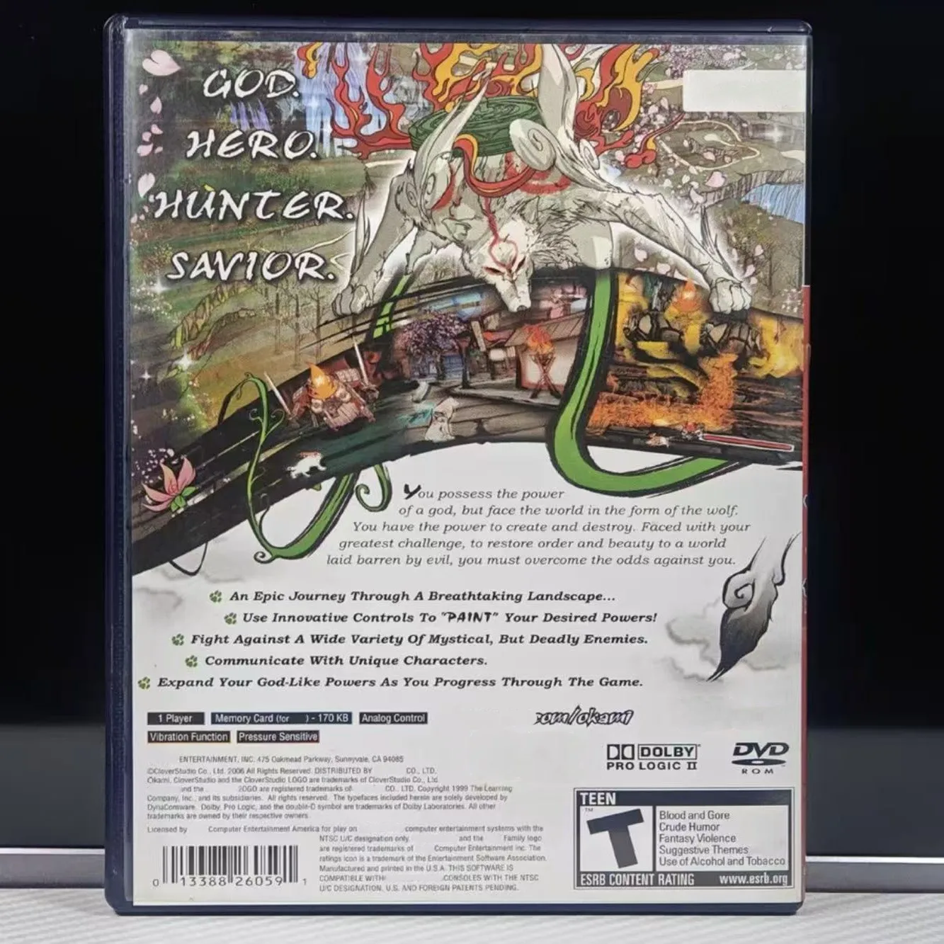 Фото Использованный оригинальный игровой диск для Sony PS2: Okami, американская версия, с инструкцией. №2